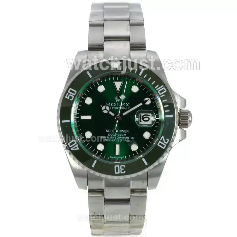Rolex Submariner Automatic With Green Dial S/S Green Ceramic Bezel En110134