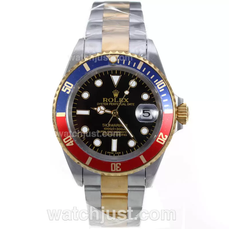 Rolex Submariner Automatic Two Tone Blue/Red Bezel With Black Dial Sapphire Glass En119258
