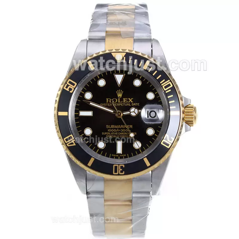 Rolex Submariner Automatic Two Tone Black Bezel With Black Dial Sapphire Glass En119262