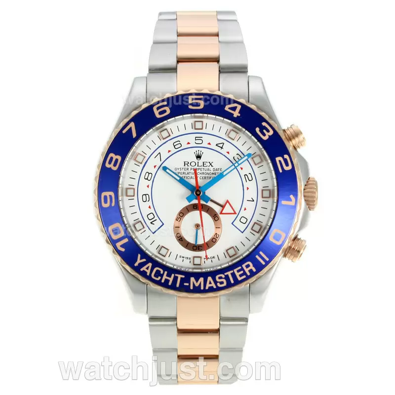Rolex 1:1 Version Yacht Master II Automatic Two Tone With White Dial En126764
