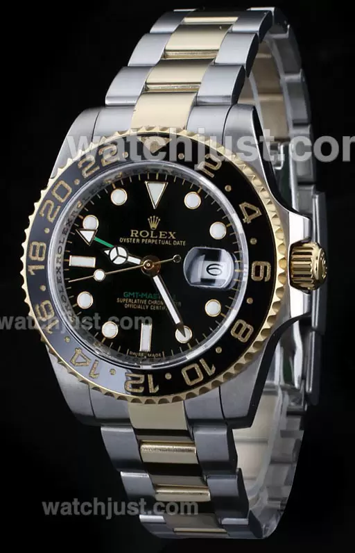 Rolex Gmt Master Ii Automatic Two Tone With Black Dial Ceramic Bezel En26078
