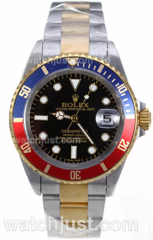 Rolex Submariner Automatic Two Tone Blue/red Bezel With Black Dial Sapphire Glass En119258