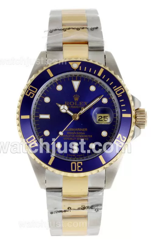 Rolex Submariner Automatic Two Tone With Blue Dial And Bezel En12360