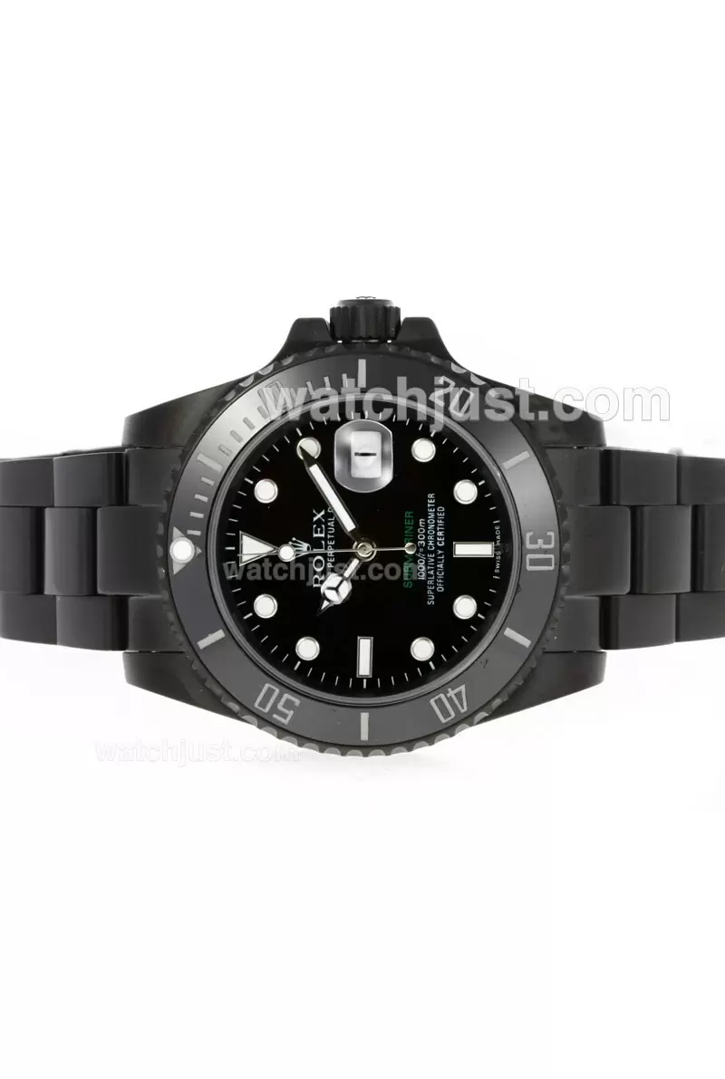 Rolex Submariner Automatic Full Pvd With Black Dial Green Sub Markers Ceramic Bezel En41064