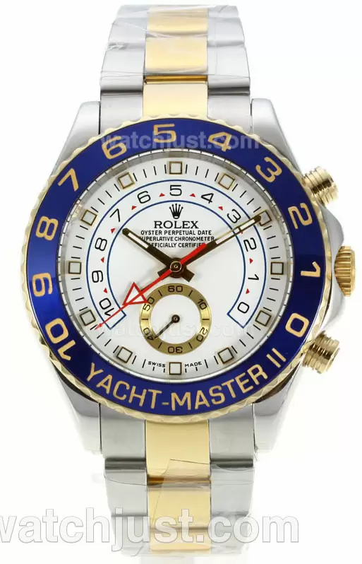 Rolex Yacht Master Ii Automatic Two Tone Blue Ceramic Bezel With White Dial En126528