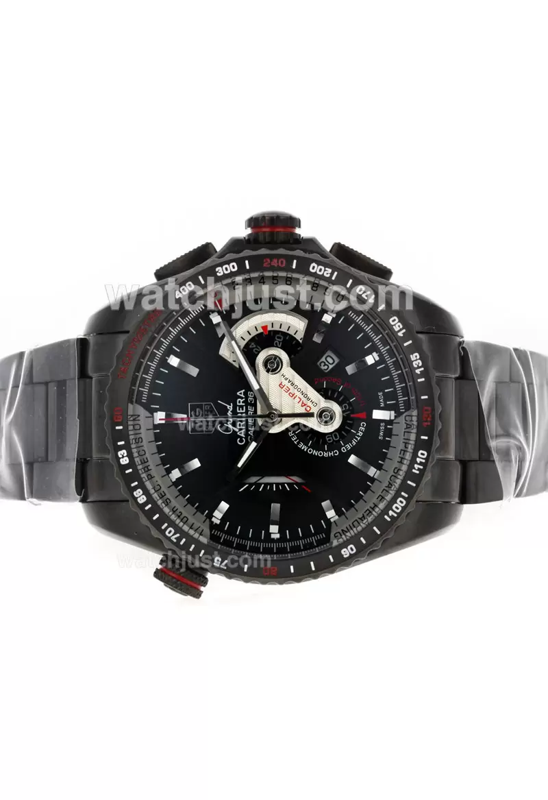 Tag Heuer Grand Carrera Calibre 36 Working Full Pvd Automatic Movement Watch En48790