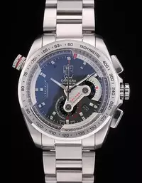 Swiss Tag Heuer Carrera Stainless Steel Case And Strap Black Dial Watch Brands Tagh4122
