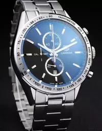 Swiss Tag Heuer Carrera Tachymeter Bezel Black Dial Stainless Steel Strap Watch Brands Tagh4129