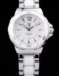 Swiss Tag Heuer Formula 1 White Ceramic Bezel White Dial Watch Brands Tagh4143