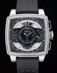 Swiss Tag Heuer Monaco Black Green Perforated Leather Strap Black Dial Watch Brands Tagh4149