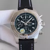 Swiss Breitling Chronomat Stainless Steel Case Blue Dialwith Black Nylon Strap Bre20885