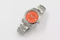 Swiss Rolex Oyster Perpetual Orange Dial Stainless Steel Case And Bracelet Rol20795