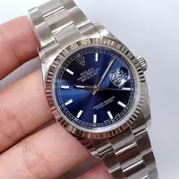 Swiss Rolex Datejust Two Tone Stick Markers With Blue Dial Rol20818