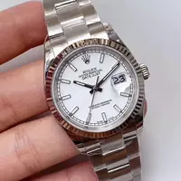 Swiss Rolex Datejust Two Tone Stick Markers With White Dial Rol20820