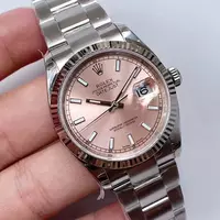 Swiss Rolex Datejust Two Tone Stick Markers With Pink Dial Rol20821