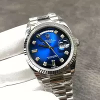 Rolex Day Date Diamond Markings With Blue Dial Rol20833