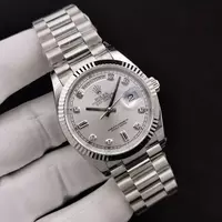 Rolex Day Date Diamond Markings With Silver Dial Rol20834