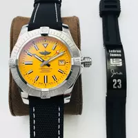Swiss Breitling Chronomat Yellow Dial With Nylon Strap Bre20876