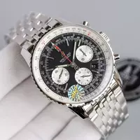 Swiss Breitling Navitimer Black Dial Stainless Steel Bracelet Bre20880