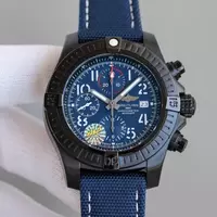 Swiss Breitling Chronomat Stainless Steel Case Blue Dialwith Blue Nylon Strap Bre20884