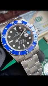 Swiss Rolex Submariner Blue Tachymeter Black Dial Rol20777