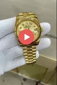 Rolex Datejust Automatic Full Gold Diamond Marking With Golden Dial