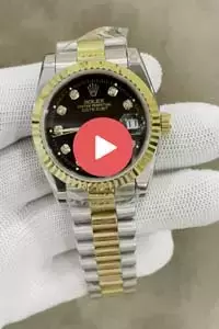 Rolex Datejust Automatic Two Tone Diamond Marking With Black Dial