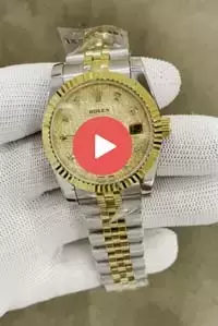 Rolex Datejust Automatic Two Tone Dimaond Marking With Gold Dial