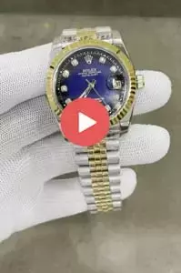 Rolex Datejust Automatic Two Tone Diamond Markers With Blue Dial