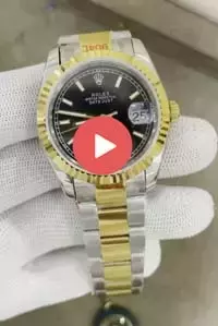 Rolex Datejust Automatic Two Tone With Black Dail