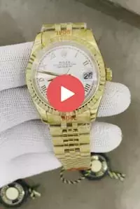Rolex Datejust White Dial With Gold Bezel