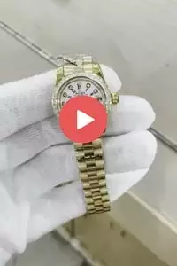 Rolex Datejust Automatic Movement Diamond Bezel And Markers With White Dial