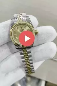Rolex Datejust Automatic Movement Diamond Markers With Gold Dial