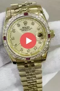 Rolex Datejust Automatic Full Gold With Diamond Bezel And Marking Golden Dial