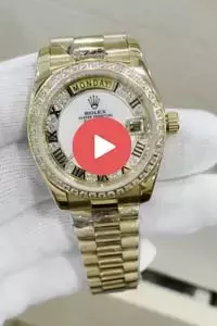 Rolex Day Date Automatic White Dial With Diamonds Bezel