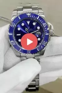 Rolex Submariner Automatic With Blue Dial S/s Blue Ceramic Bezel