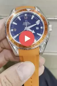 Omega Seamaster Autoamtic Black Dial With Rubber Strap