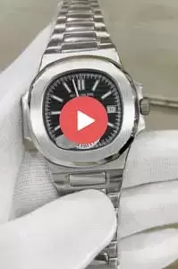 Patek Philippe Automatic Movement Stick Markers With Black Dial 