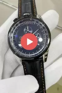 Tag Heuer Mikrotimer Black Dial Black Perforated Leather Strap
