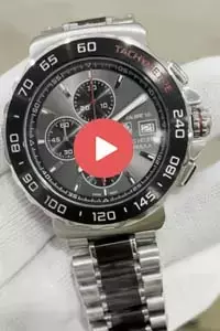 Tag Heuer Formula 1 Chronograph Silver Grey Dial Black Bezel Two Tone Stainless Steel Band 